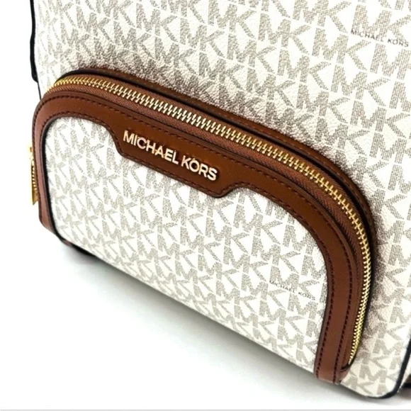 Michael Kors Medium Jaycee Zip Packet Backpack & Large Flat MF Phone Case Wallet